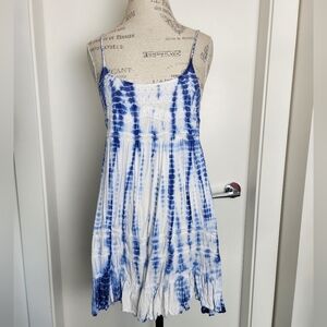 Tiedye Lace Ruffle Babydoll Slip Dress
